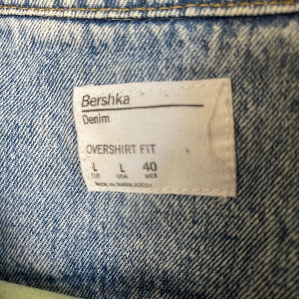 Bershka Light Blue Denim Overshirt - Picture 5 of 8
